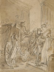 Die Abreise mit der Kutsche von Jean Honore Fragonard