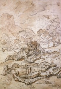 Die traurige Lage von Don Quijote und Sancho Panza, misshandelt von den Galeerensklaven, 18. Jahrhundert