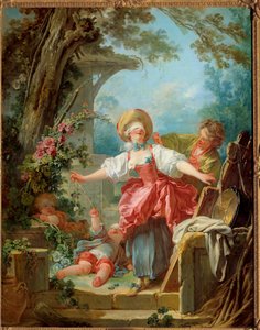 Zwei junge Leute beim Spielen von Jean Honore Fragonard