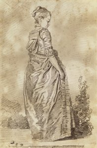 Junge Frau beim Gehen von Jean Honore Fragonard