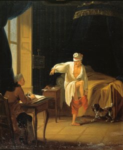 Voltaire steht auf in Ferney, ca. 1772