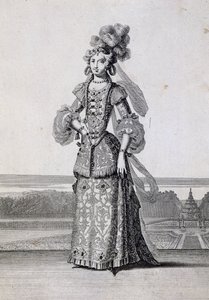 Weibliche Ballettkostüme, Stich von Jean Berain dem Älteren von Jean I  Berain
