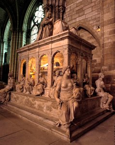 Orant und Liebkosung von Ludwig XII. (1462-1515) und Anne de Bretagne (1477-1514) von Jean I Juste
