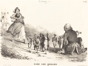 Gare les Quilles von Jean Ignace Isidore Grandville