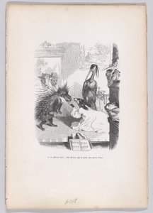 Bei dieser schrecklichen Geschichte wirft sich Zemire zu Azors Füßen aus Szenen aus dem ..., ca. 1837-47 von Jean Ignace Isidore Gérard