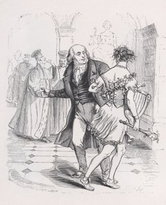 Die fliehende Muse aus den gesammelten Werken von Béranger, 1836