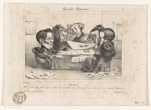 Karikatur von französischen Zensoren von Jean Ignace Isidore Gérard Grandville