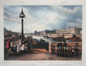 Der Louvre in der Nähe der Neuen Brücke, aus 