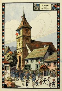 Das Trikolore-Paradies: Lauw bei Massevaux 1918 von Jean Jacques (1873 1951) Waltz