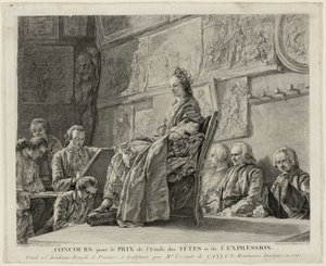 Wettbewerb um den Preis für das Studium von Köpfen und Ausdruck von Jean Jacques Flipart