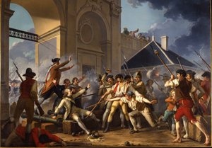Der heldenhafte Mut des jungen Désilles, 31. August 1790, in der Nancy-Affäre von Jean Jacques Francois Le Barbier