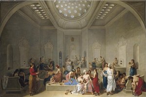 Türkisches Bad Hammam, 1785 von Jean Jacques Francois Le Barbier