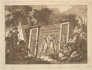 Frontispiz, aus Recueil de Compositions par Lagrenée Le Jeune Collection of Compositio..., 1782 von Jean Jacques Lagrenee