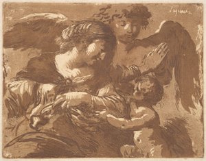 Der Schutzengel, in einem Album mit Recueil de Compositions, 1782-1821 von Jean Jacques Lagrenee