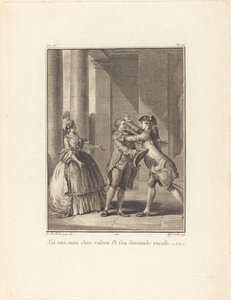 Ich habe Unrecht, mein lieber Valère, und bitte um Entschuldigung von Jean Jacques Le Veau after Jean Michel Moreau