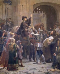 Johanna von Orléans (1412-31) verlässt Vaucouleurs, 23. Februar 1429