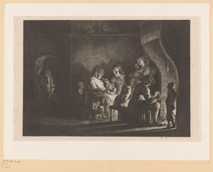 Bauernfamilie am Lagerfeuer