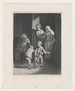 Kinder spielen mit einem Hund, 1789 von Jean Jacques de Boissieu
