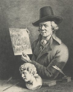 Selbstporträt mit Kühen, 1796