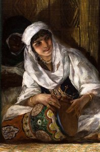Innenansicht eines Harems in Marokko (Detail) von Jean Joseph Benjamin Constant