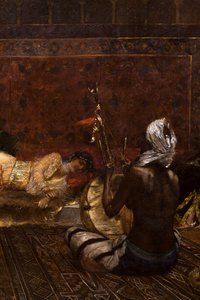 Innenansicht eines Harems in Marokko (Detail)