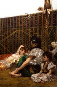 Inneres eines Harems in Marokko (Detail) von Jean Joseph Benjamin Constant