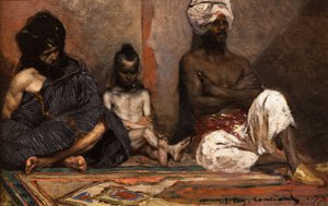 Sitzende Araber von Jean Joseph Benjamin Constant