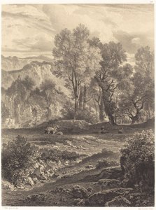 Landschaft mit Schafen