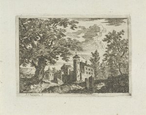 Schloss in einer Landschaft
