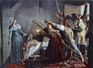 Ermordung von Jean Paul Marat (Jean-Paul) 1743-93 französischer Revolutionär