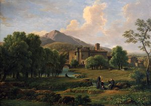 Ansicht des Klosters Grotta Ferrata, in der Nähe von Rom, 1844