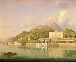 Villa Carlotta in Tremezzo am Comer See, von Jean Joseph Xavier Bidauld, Italien