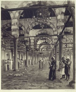 Öffentliches Gebet in der Moschee von Amron, aus 