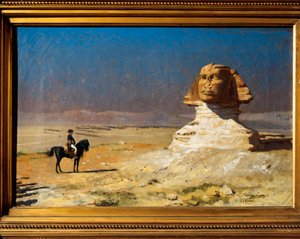 General Napoleon Bonaparte (1769-1821) vor der Sphinx von Gizeh in Ägypten während der Ägyptischen Kampagne (1798-1801) von Jean Leon Gerome
