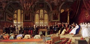 Empfang der Botschafter von Siam durch Napoleon III. im Schloss Fontainebleau am 27. Juni 1861 von Jean Leon Gerome