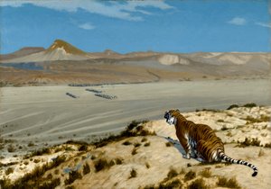 Tiger auf der Wache, ca. 1888 von Jean Leon Gerome