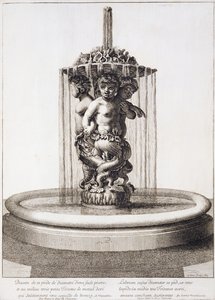 Brunnen mit drei Tritonen in Versailles, nach Pierre le Gros, 1673