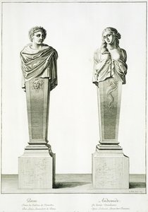 Skulpturen, die Perseus und Andromeda von Louis Lerambert in Versailles darstellen von Jean Lepautre