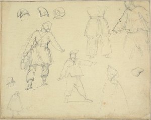 Skizzen: Stalljunge mit Eimer von Jean Louis André Théodore Géricault