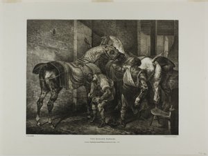 Der englische Hufschmied, Platte 10 aus Verschiedene Motive aus dem Leben gezeichnet und auf Stein (Die englische Suite)