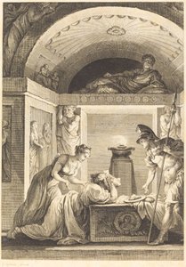 Die Matrone von Ephesus von Jean Louis Delignon and Antoine Jean Duclos after Jean Honoré Fragonard