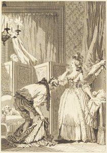 Der betrogene und zufriedene Ehemann von Jean Louis Delignon and Antoine Jean Duclos after Jean Honoré Fragonard