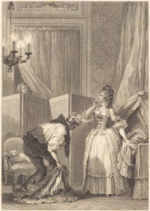 Der betrogene und zufriedene Ehemann von Jean Louis Delignon and Antoine Jean Duclos after Jean Honoré Fragonard