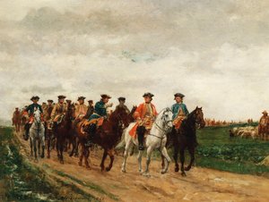Marschall Saxe und seine Truppen