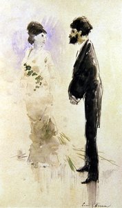 Ein Liebhaber, stumm vor Angst von Jean Louis Forain