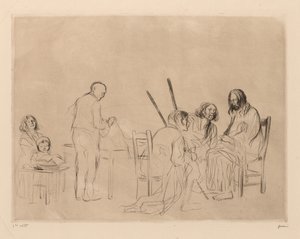 Vor dem Abendmahl in Emmaus von Jean Louis Forain