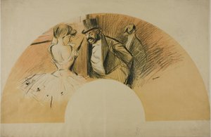 Fächer für den Gavarni Ball von Jean Louis Forain
