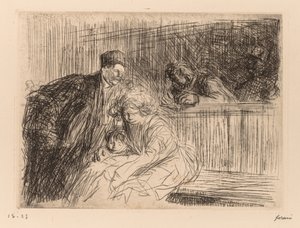 Der Anwalt spricht mit dem Angeklagten von Jean Louis Forain