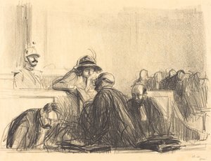 Anwalt spricht mit seinem Mandanten von Jean Louis Forain