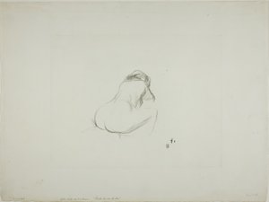 Studie einer nackten Frau von hinten